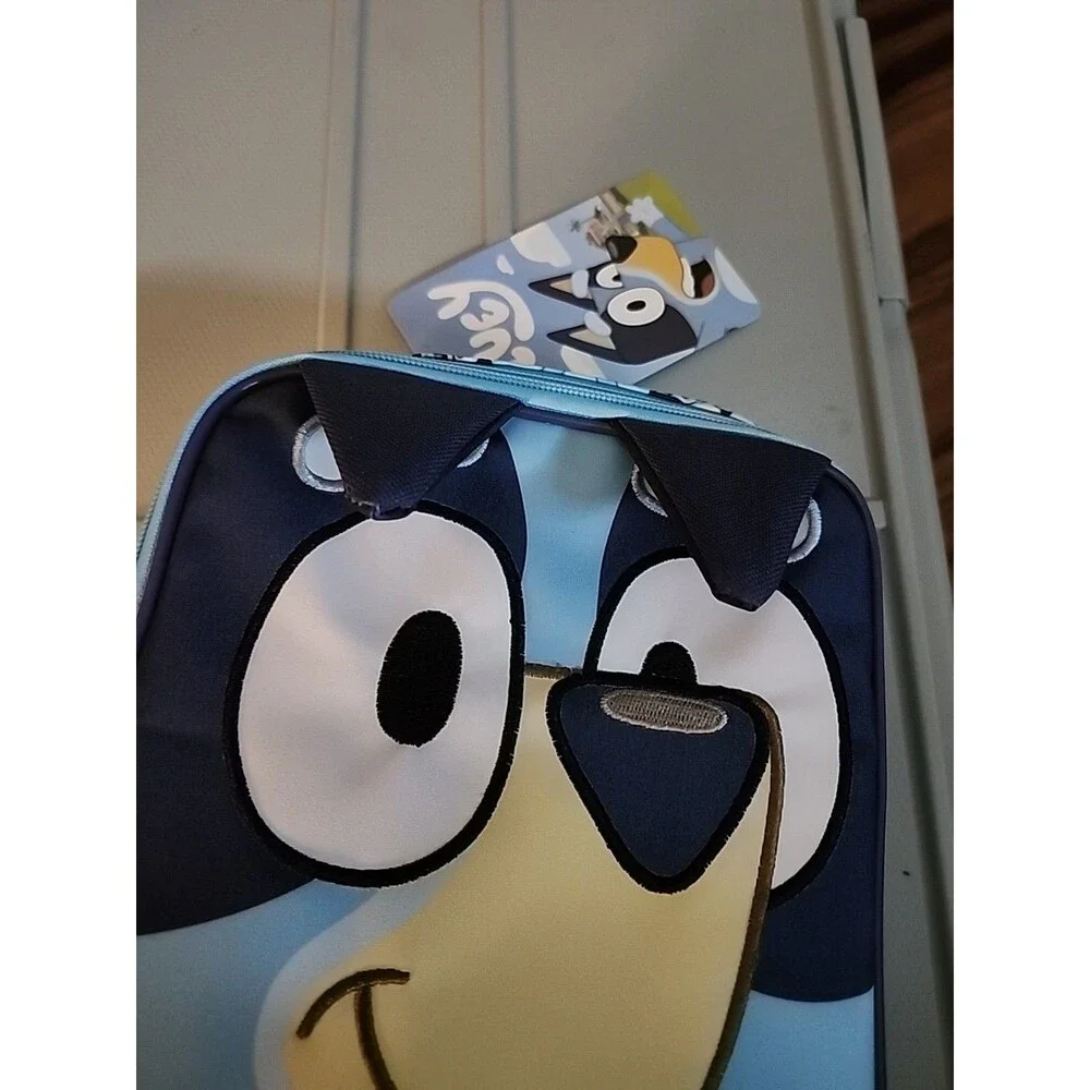 Bluey Insulated Kid’s Blue Lunch Bag with Mesh Pocket on Side NEW